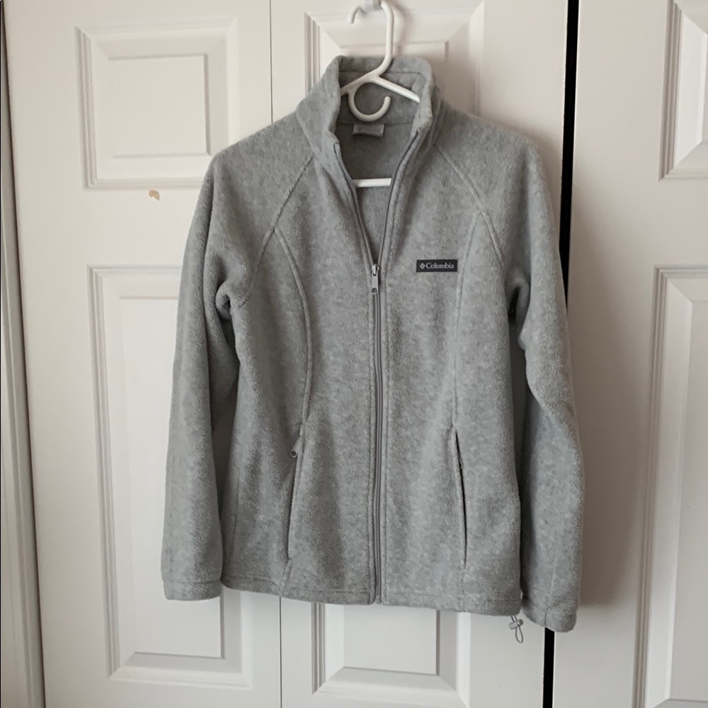 Columbia Light Gray Fleece Jacket M